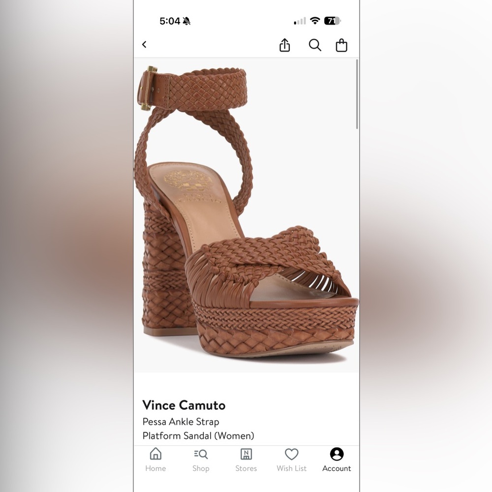 Vince Camuto Women's Tan Woven Platform Sandals